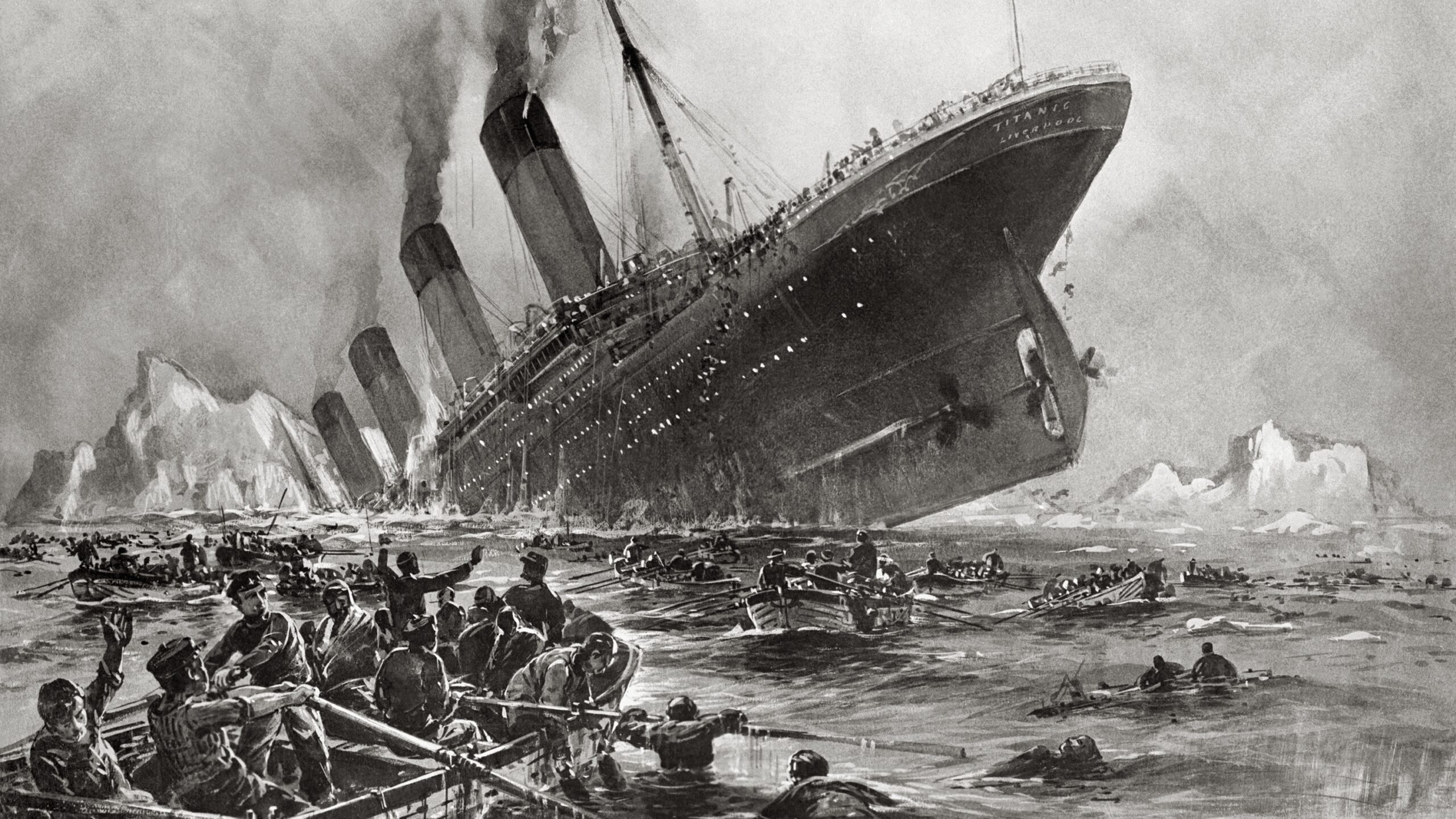 Titanic sinking (Willy Stöwer, 1912)